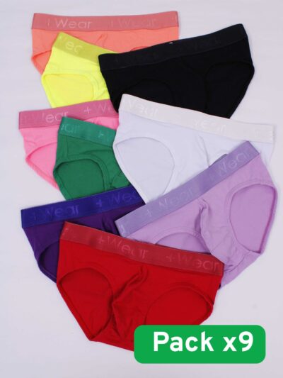 Paq Briefs x9 Escribe tus colores favoritos en notas del pedido